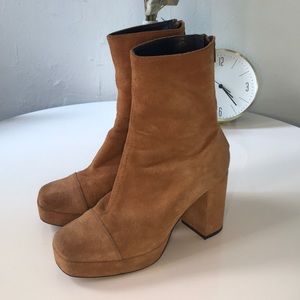 Free People Day For Night Suede Platform Boots